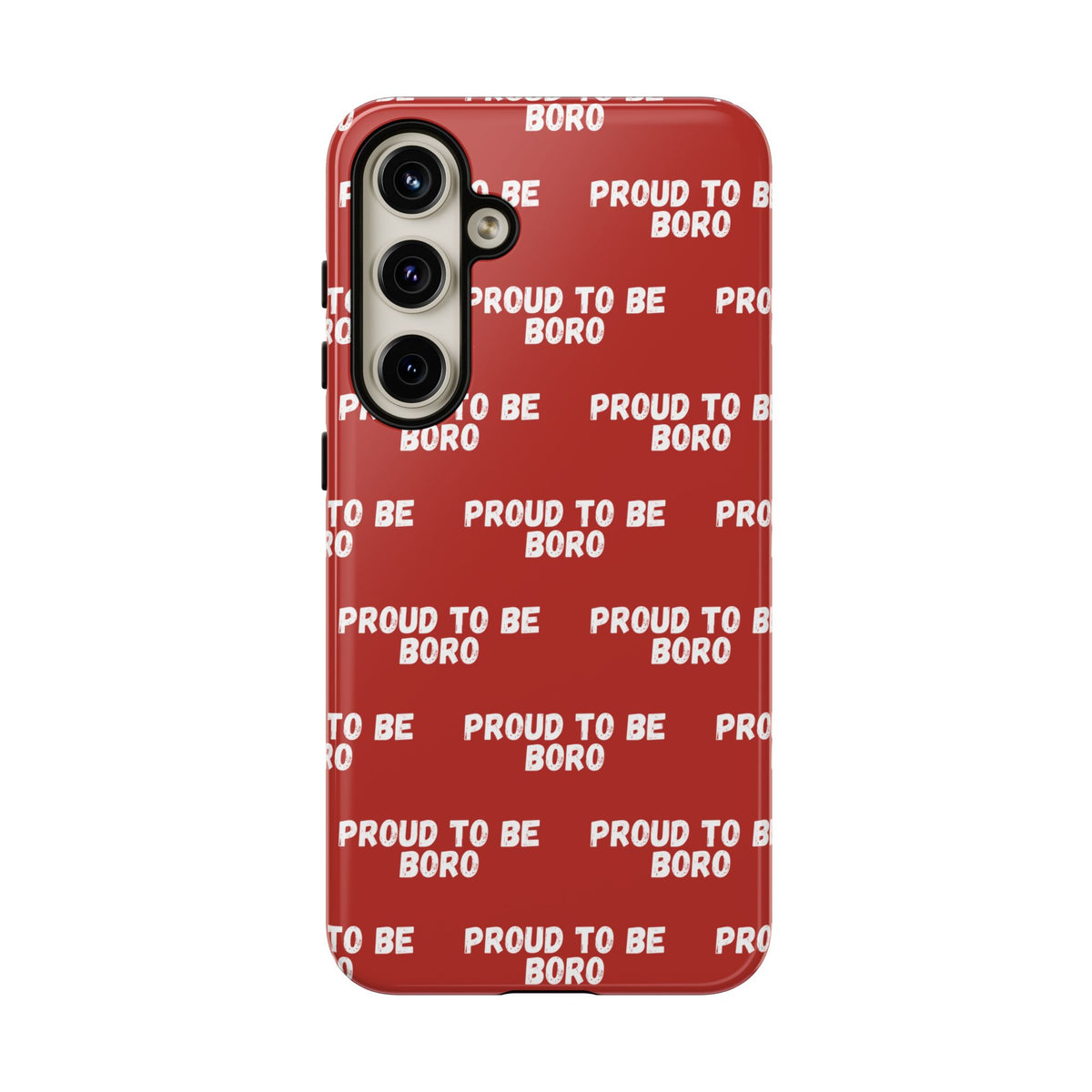 "PROUD TO BE BORO" Phone Case — Red Pattern Tough Case
