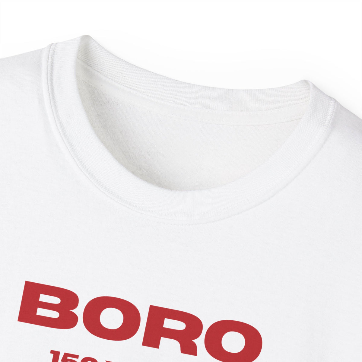 Adult Boro 150 Years Soccer Tee — Football Club Anniversary Shirt
