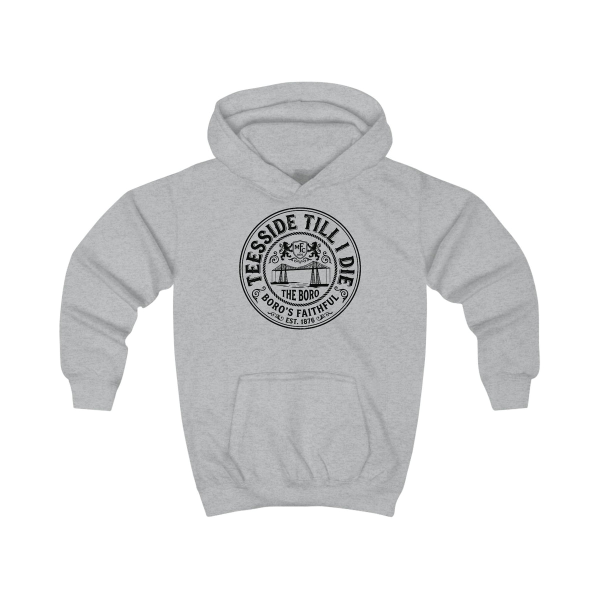 Kids Hoodie - Teesside Till I Die — BORO Youth Football Hoodie