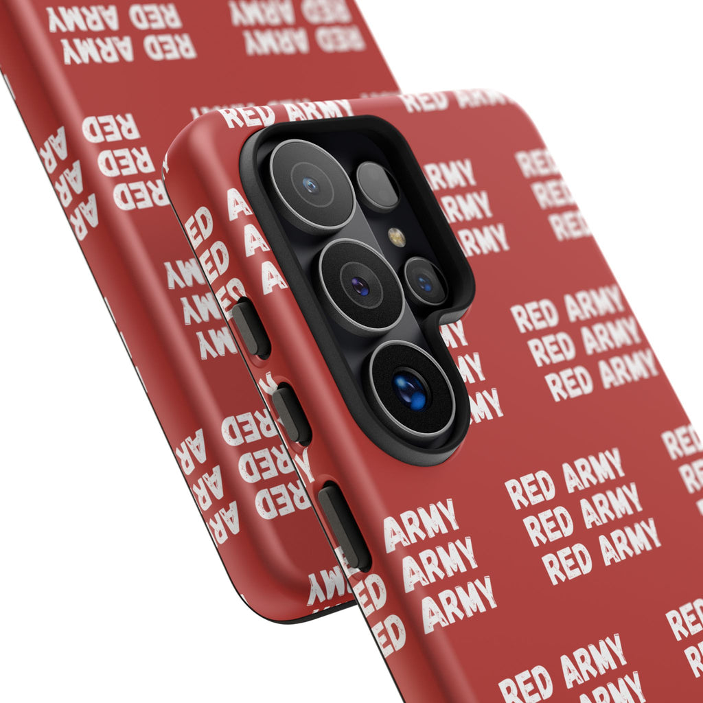 "RED ARMY RED ARMY RED ARMY" Phone Case — Red Pattern Tough Case