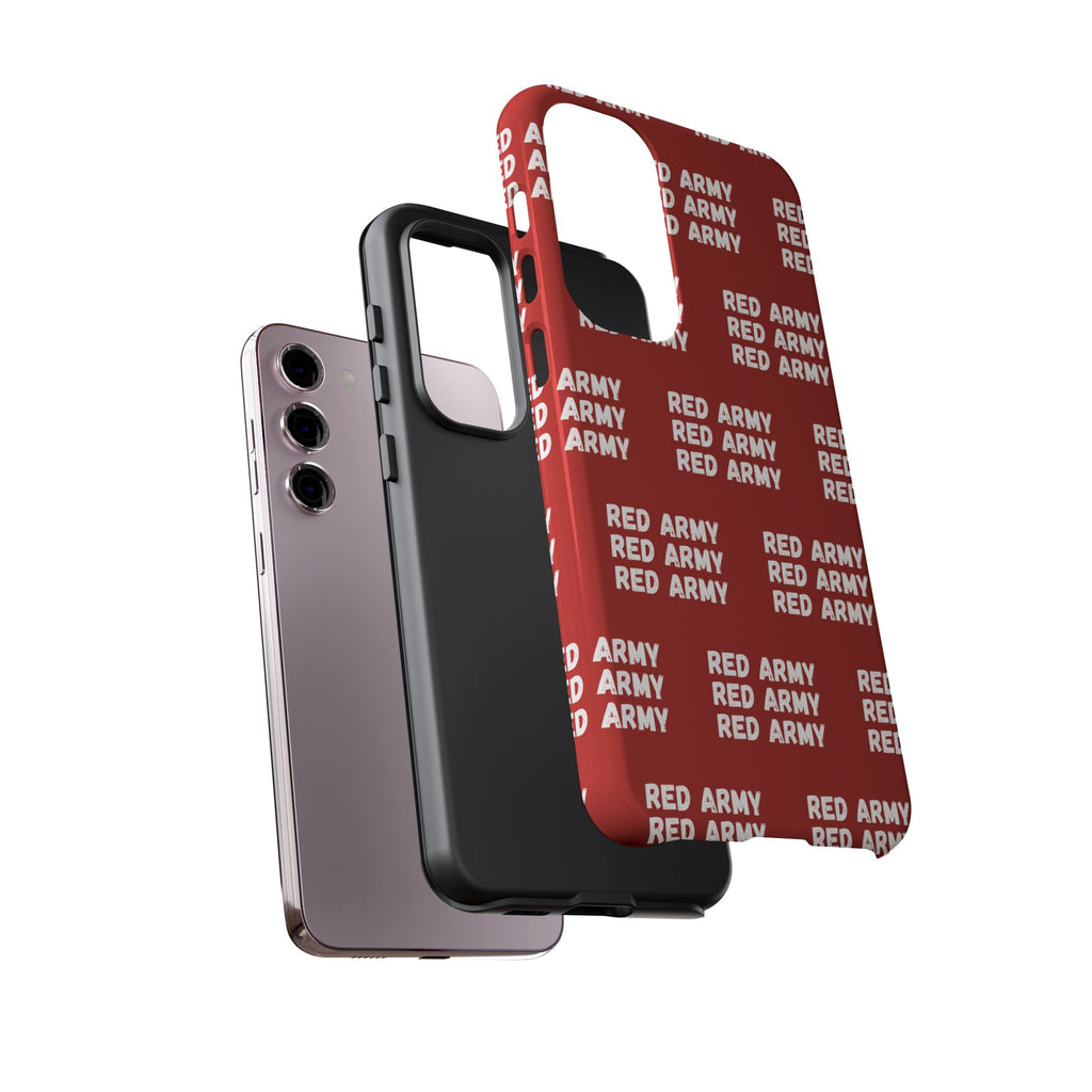 "RED ARMY RED ARMY RED ARMY" Phone Case — Red Pattern Tough Case