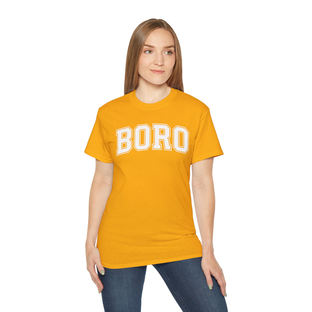 BORO Collegiate Graphic Tee — Classic UNI Lettering T-Shirt