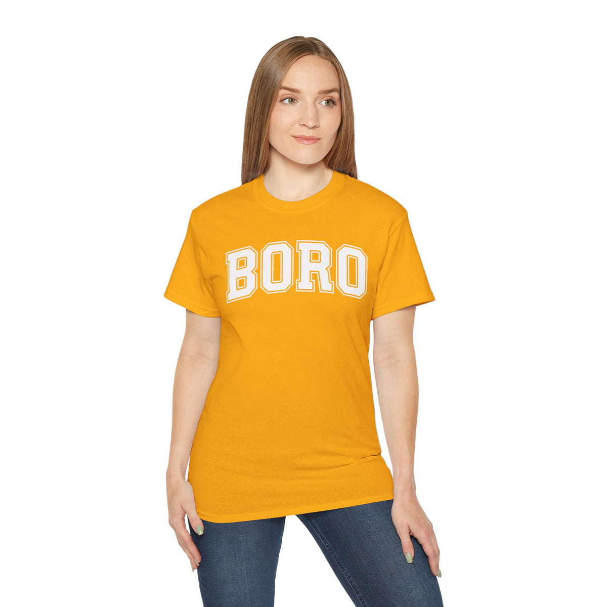 BORO Collegiate Graphic Tee — Classic UNI Lettering T-Shirt