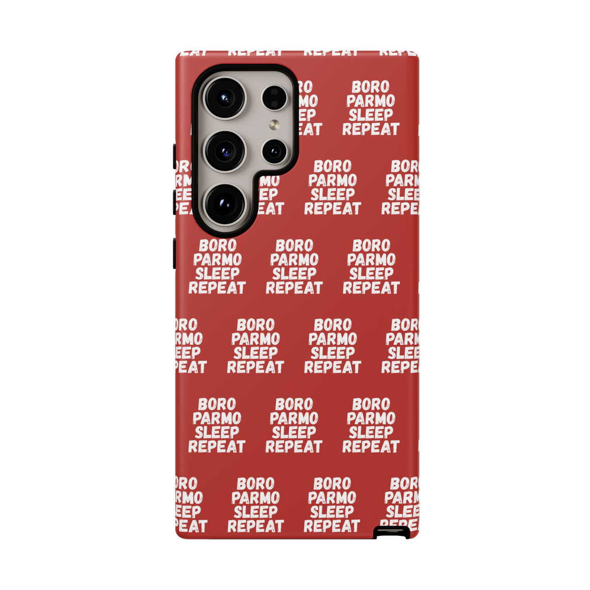 "BORO PARMO SLEEP REPEAT" Phone Case — Red Pattern Tough Case