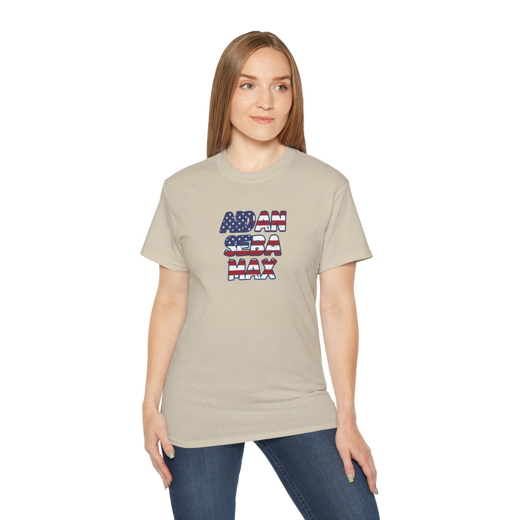 BORO's Midfield Trio Tee — AIDAN SEBA MAX USA  Graphic T‑Shirt