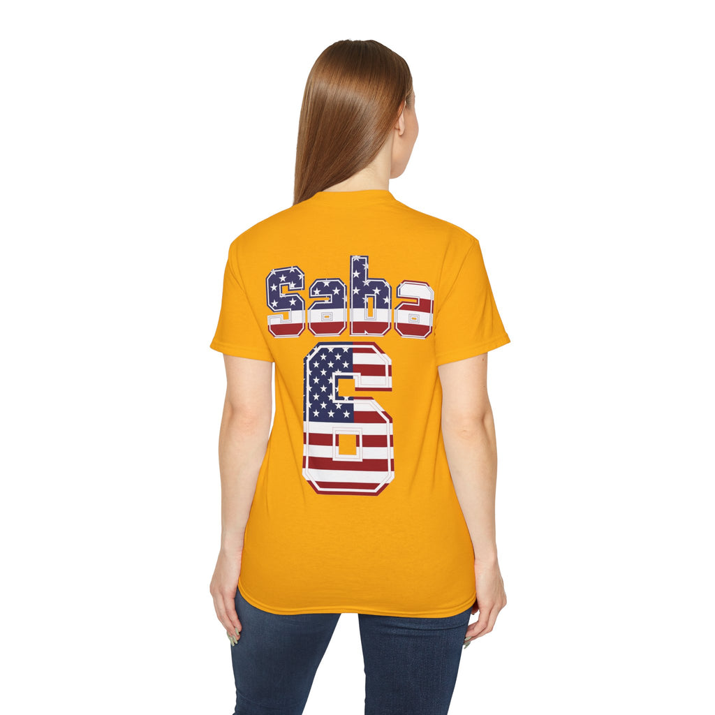 Sabastian Berhalter Number 6 USA Flag Shirt for the BORO 'back print only'