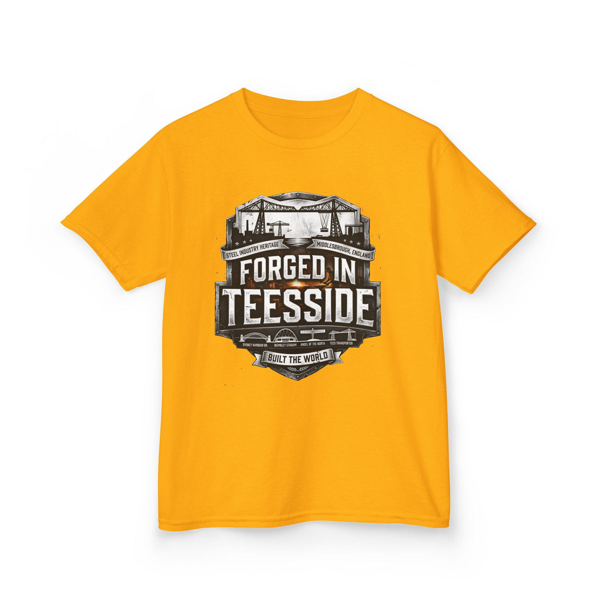 Kids Tee — "Forged in Teesside" BORO Industrial Shirt