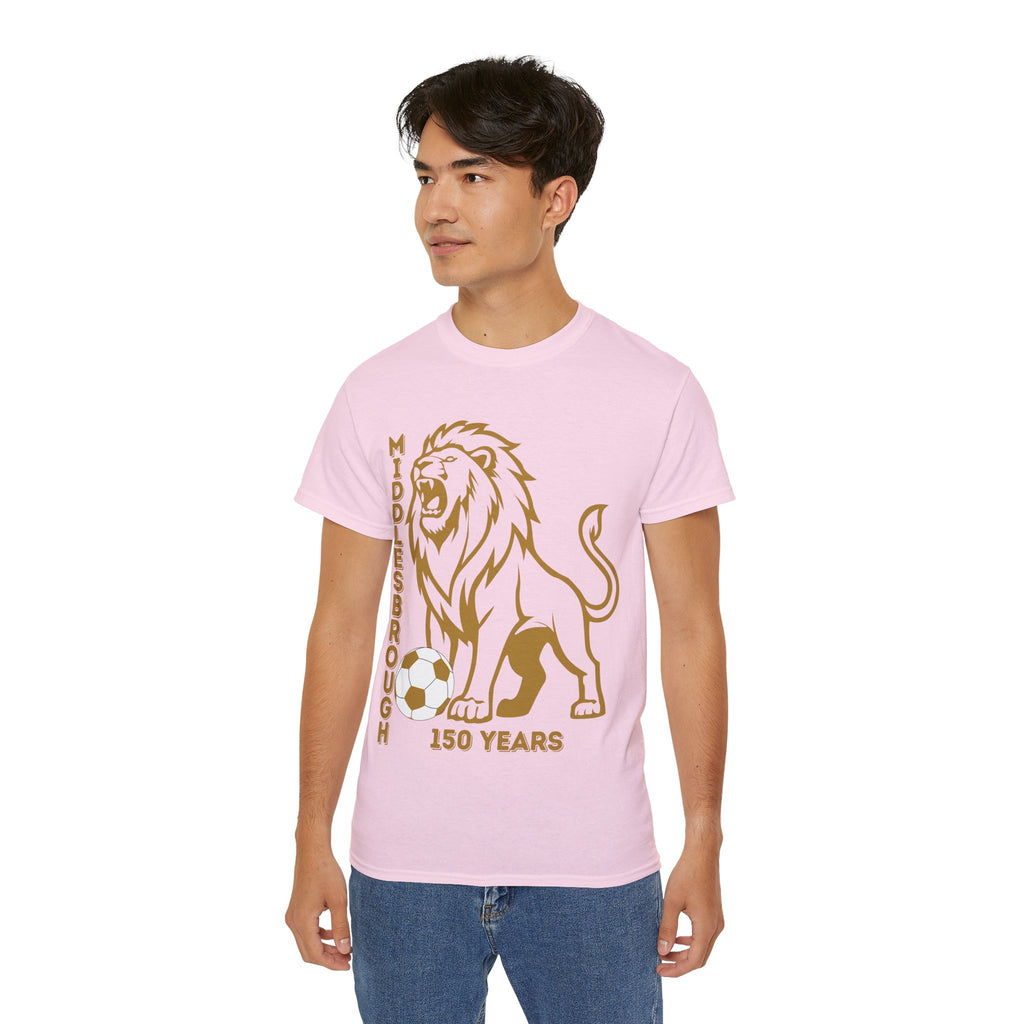 GOLD Middlesbrough 150 Years Lion Football T-Shirt