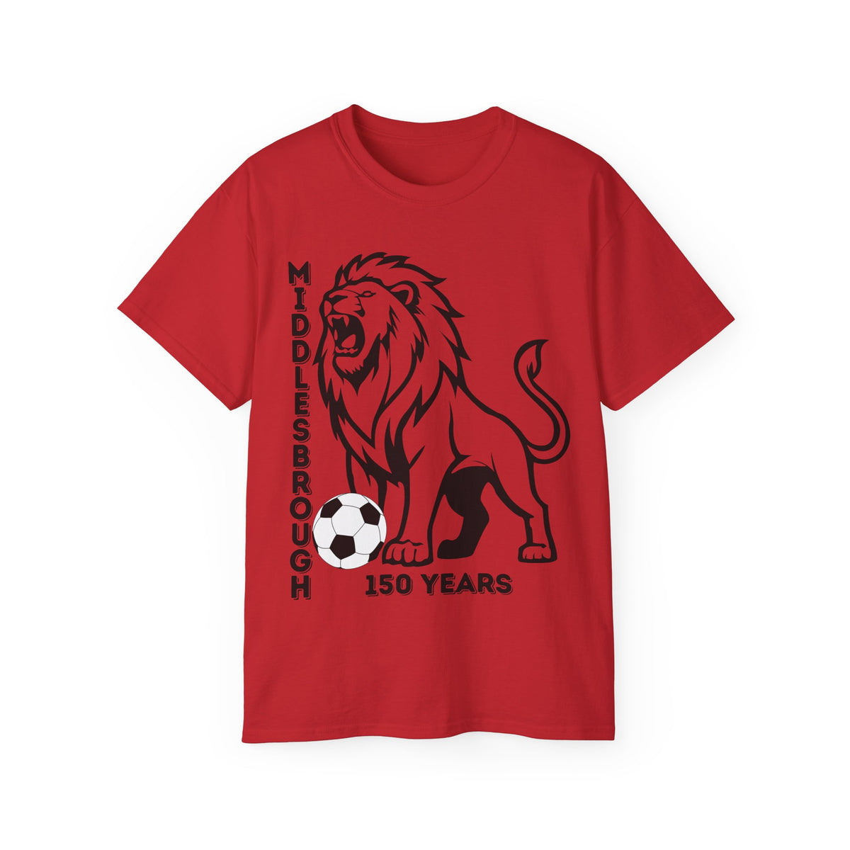 Black/Red Middlesbrough 150 Years Lion Football T-Shirt