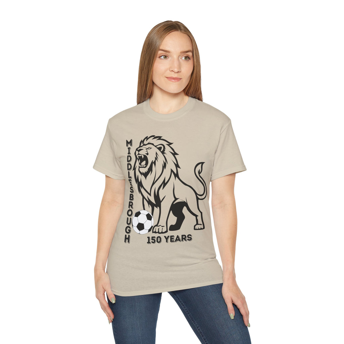 Black/Red Middlesbrough 150 Years Lion Football T-Shirt