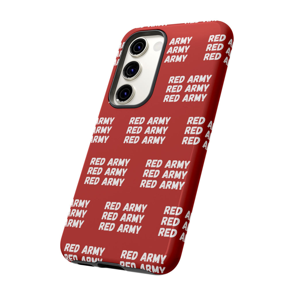 "RED ARMY RED ARMY RED ARMY" Phone Case — Red Pattern Tough Case