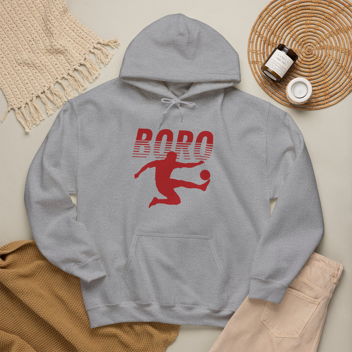 BORO Fade Player Hoodie 'front print' only.
