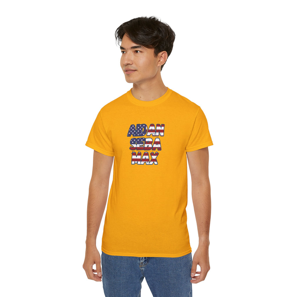 BORO's Midfield Trio Tee — AIDAN SEBA MAX USA  Graphic T‑Shirt