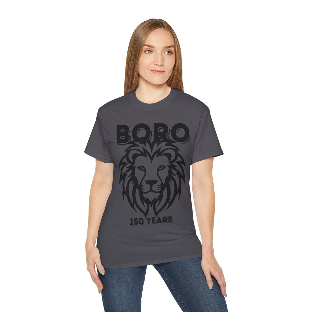 LARGE Black/Red Lion Mascot Tee – BORO 150 Years Commemorative T-Shirt