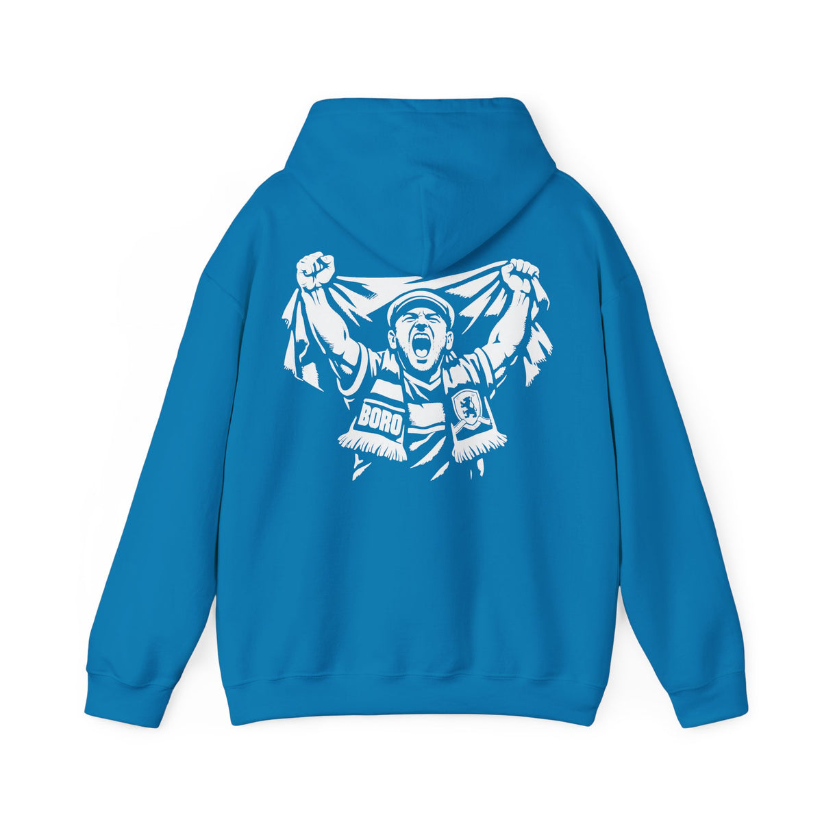 BORO Super Fan Hoodie — Middlesbrough Football Supporter 'back print'