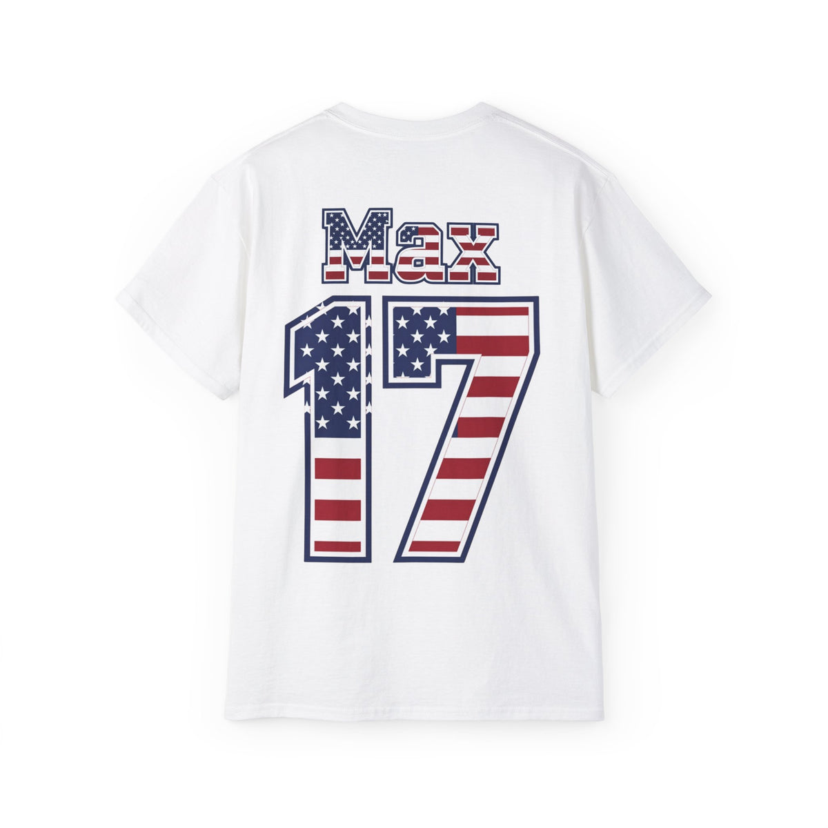 Max Arfsten Number 17 USA Flag Shirt for the BORO 'back print only'