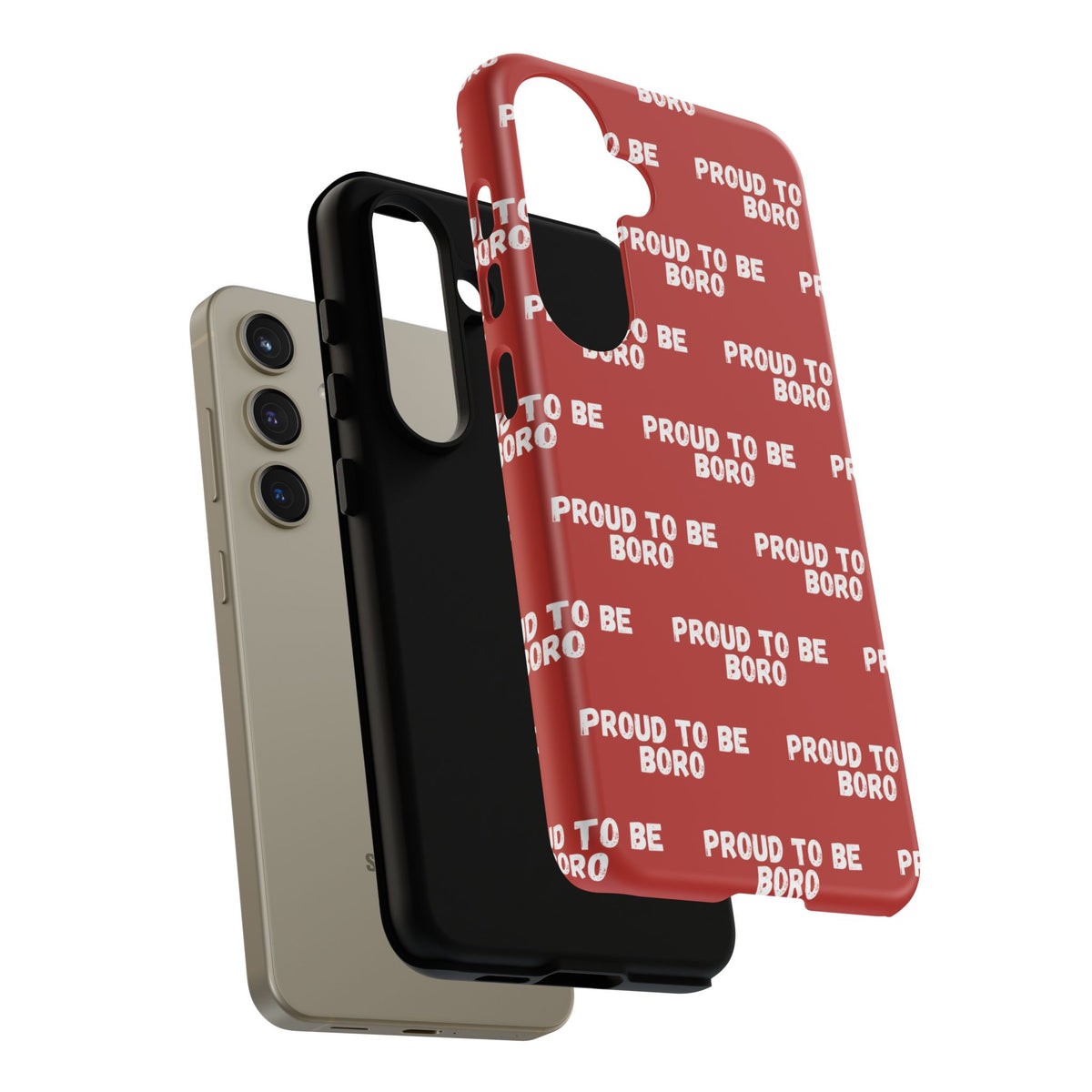 "PROUD TO BE BORO" Phone Case — Red Pattern Tough Case