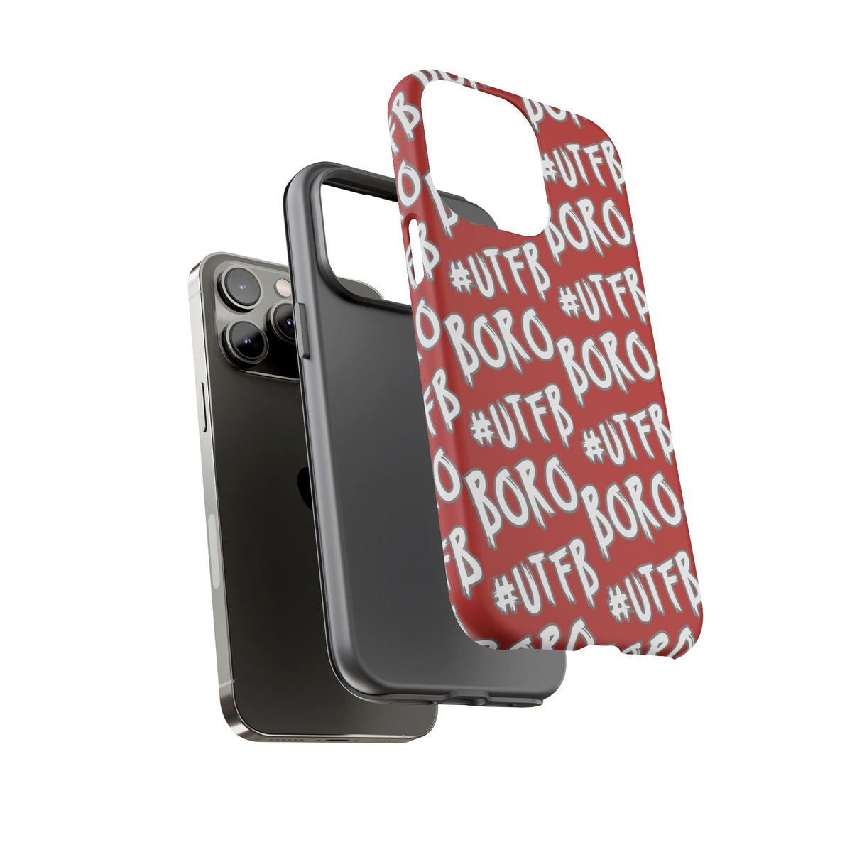 Phone Case — Red #UTFB BORO Pattern Protective Case