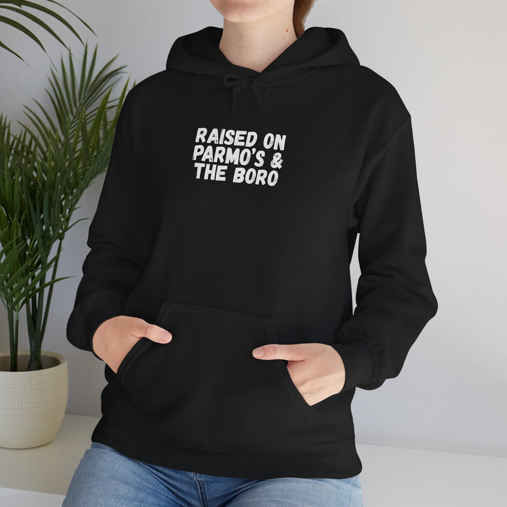 Raised on Parmo’s & The Boro Hoodie — #UTB BORO STYLE 'front print only'