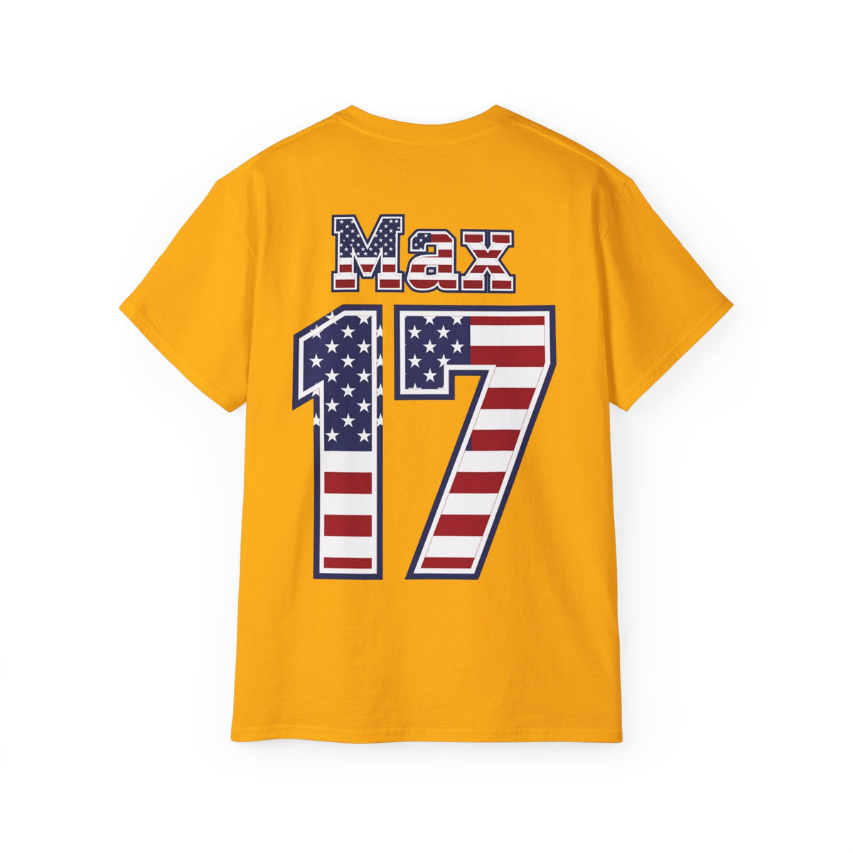 Max Arfsten Number 17 USA Flag Shirt for the BORO 'back print only'