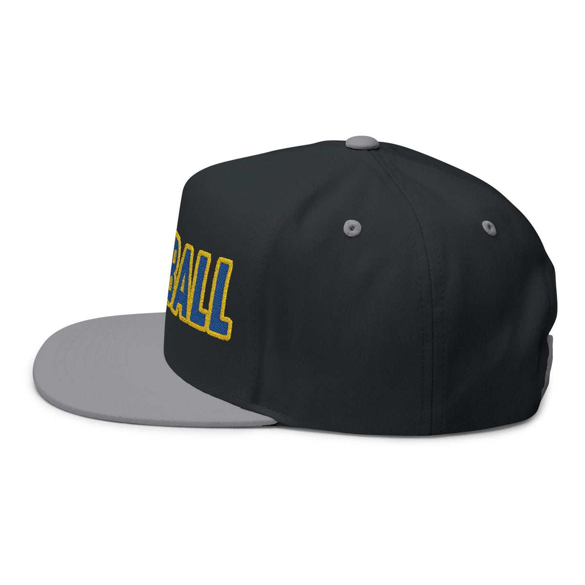 BORO Flat Bill Cap — Embroidered 'HELLBALL' Bold Font Snapback Hat