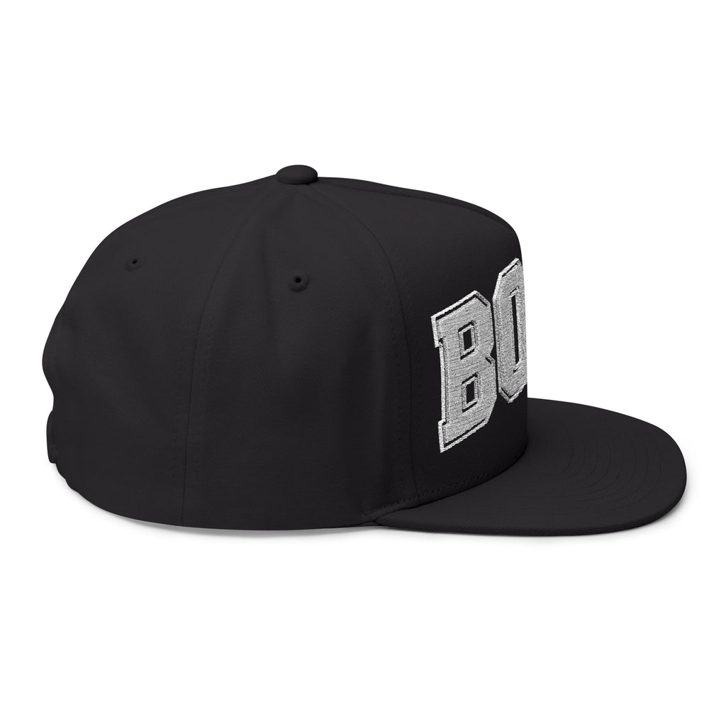 BORO Flat Bill Cap — Embroidered 'BORO' Vintage UNI Snapback Hat