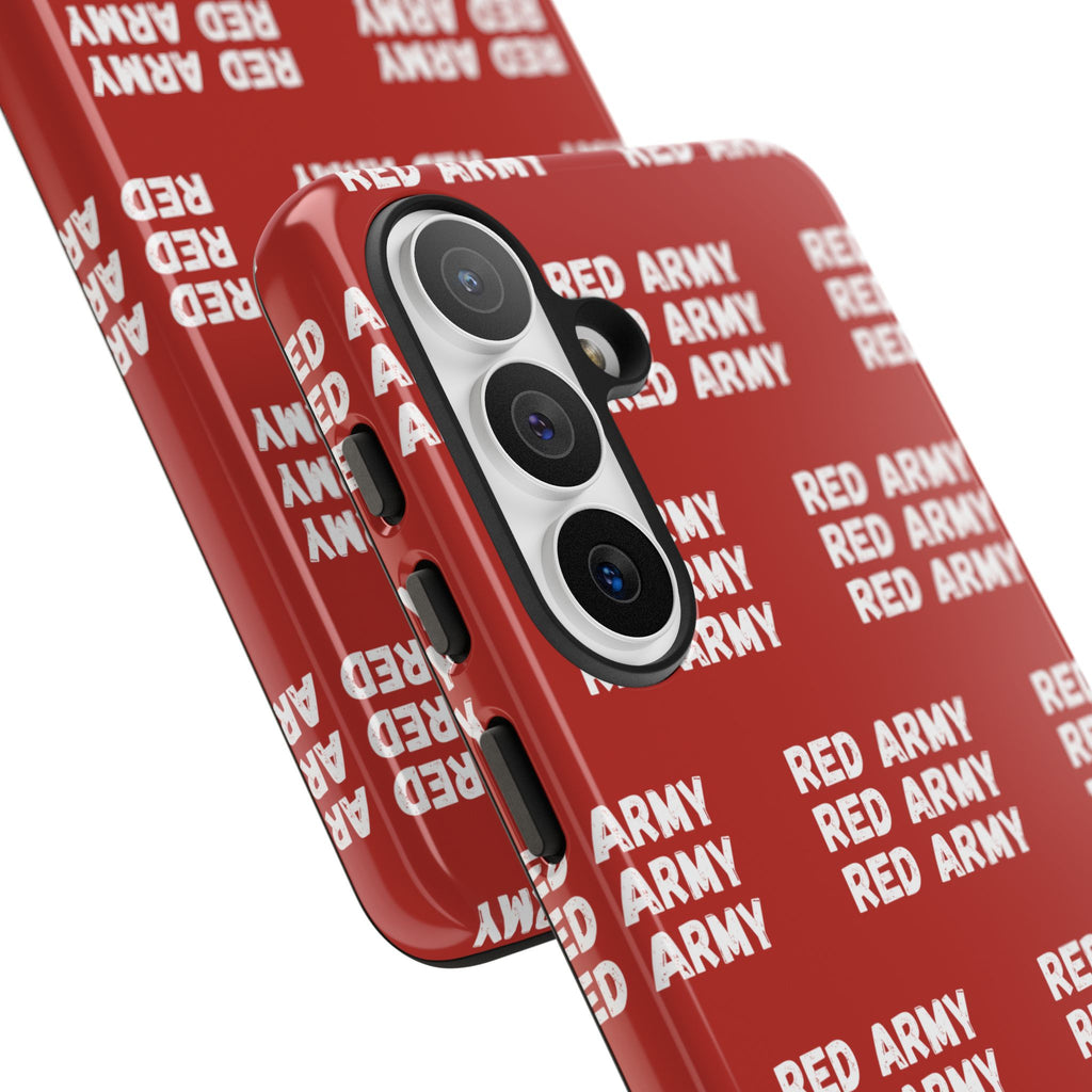 "RED ARMY RED ARMY RED ARMY" Phone Case — Red Pattern Tough Case