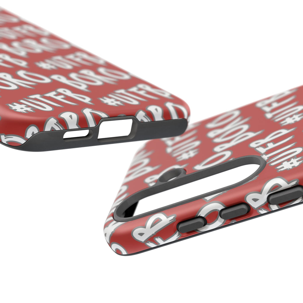 Phone Case — Red #UTFB BORO Pattern Protective Case