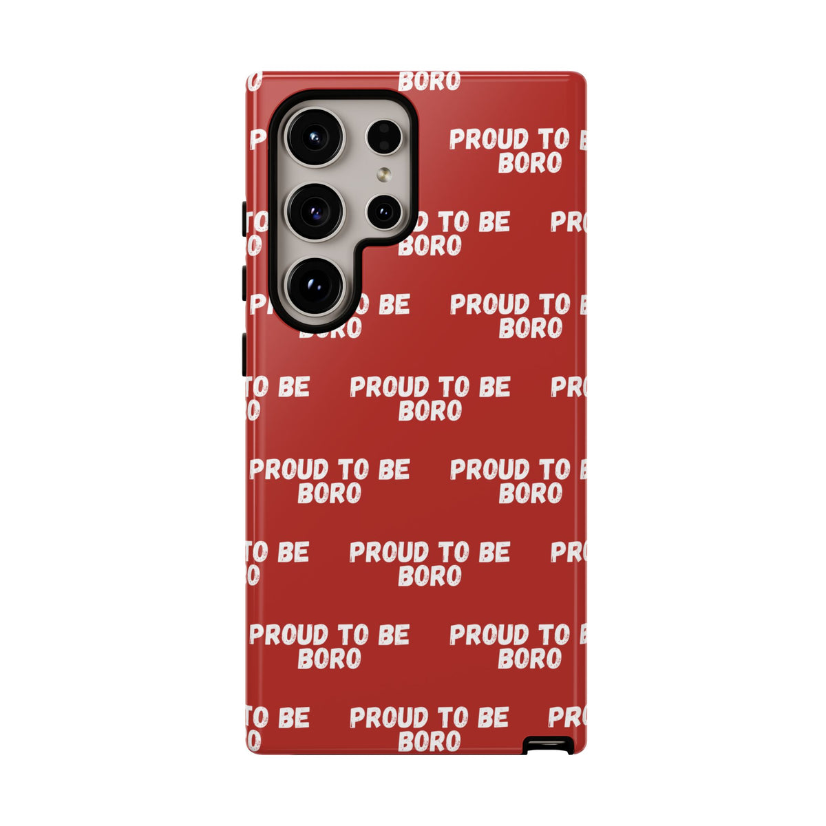"PROUD TO BE BORO" Phone Case — Red Pattern Tough Case