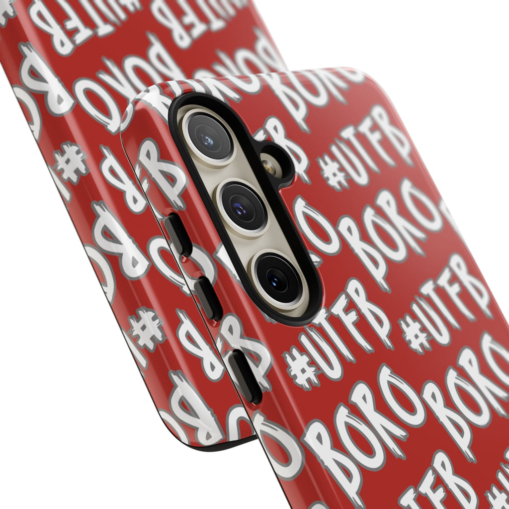 Phone Case — Red #UTFB BORO Pattern Protective Case