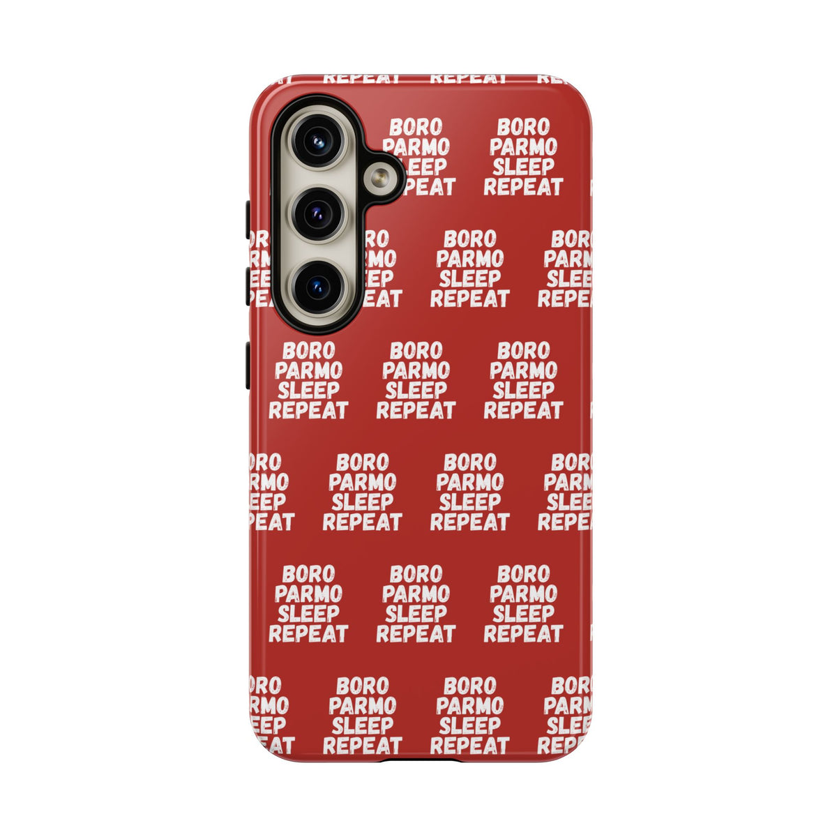 "BORO PARMO SLEEP REPEAT" Phone Case — Red Pattern Tough Case
