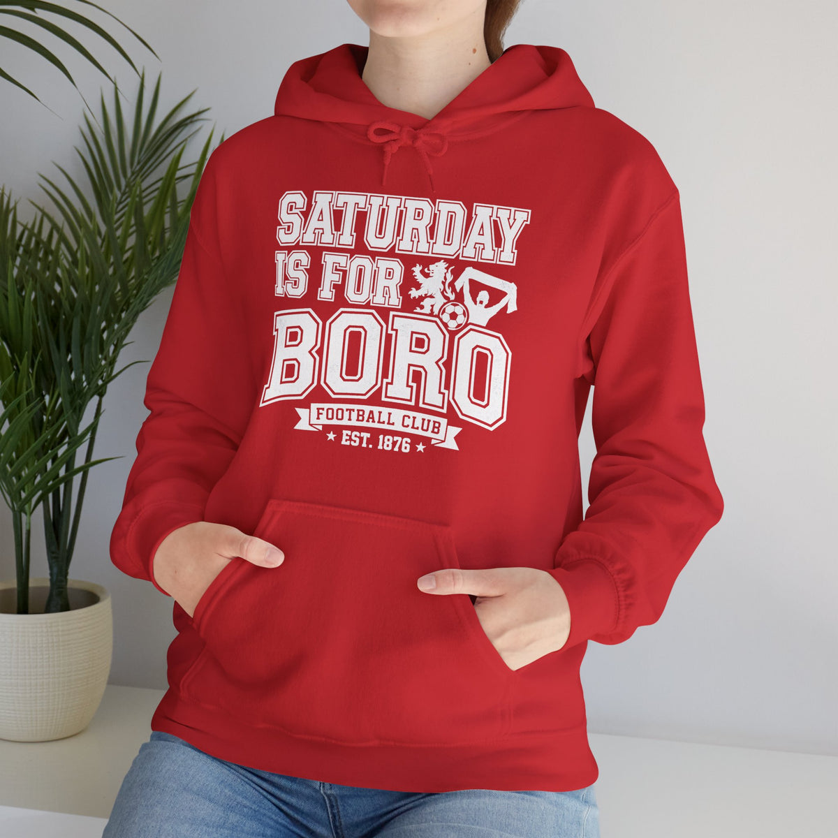 Saturday Is For Boro Hoodie — Football Fan Crewneck Pullover