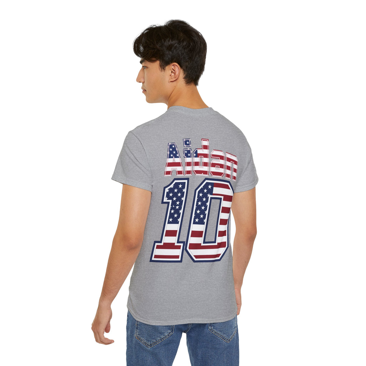 Aidan Morris Number 10 USA Flag Shirt for the BORO 'back print only'