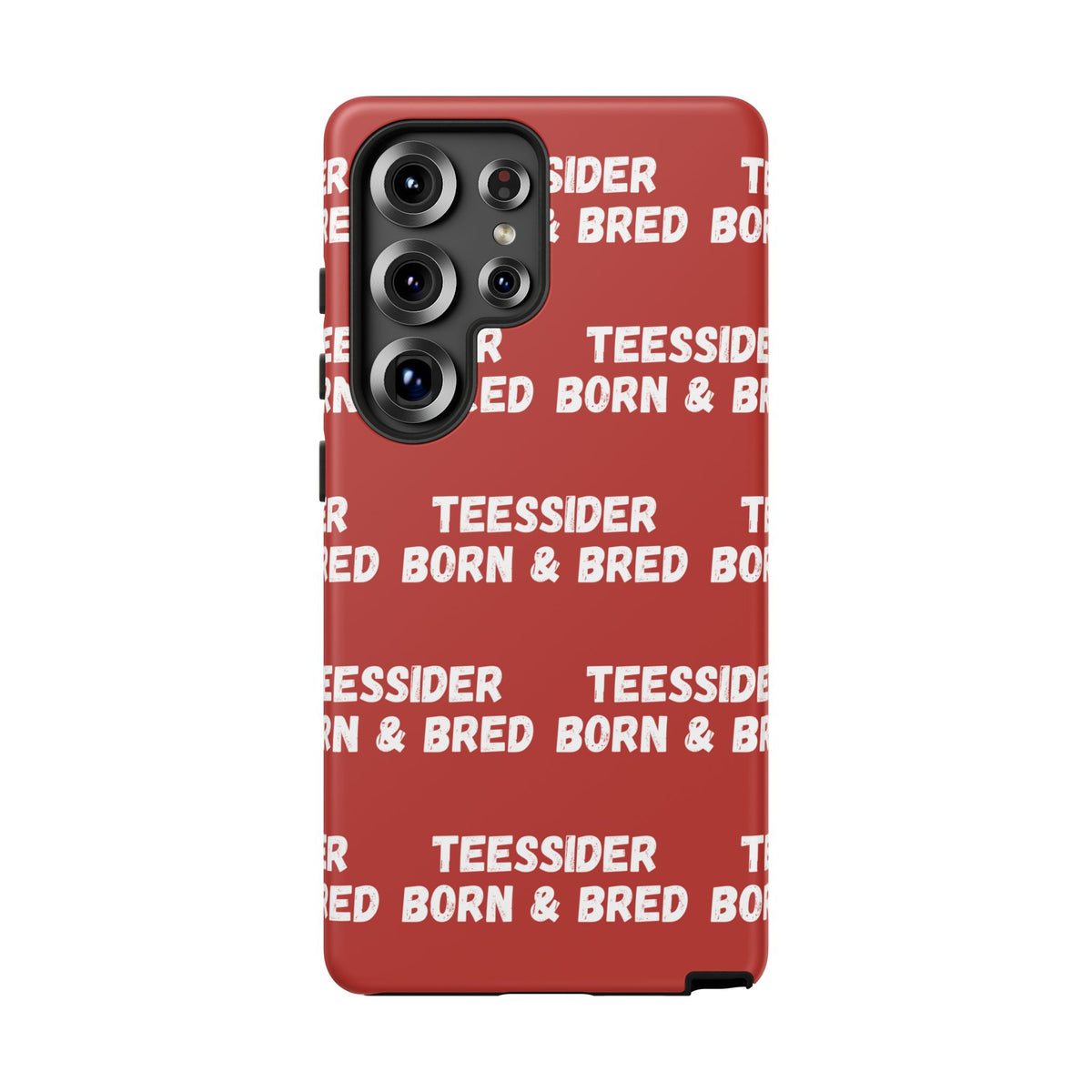 "TEESSIDE BORN & BRED" Phone Case — Red Pattern Tough Case