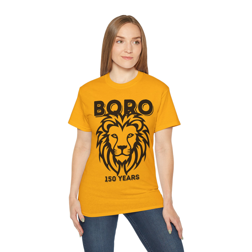 LARGE Black/Red Lion Mascot Tee – BORO 150 Years Commemorative T-Shirt