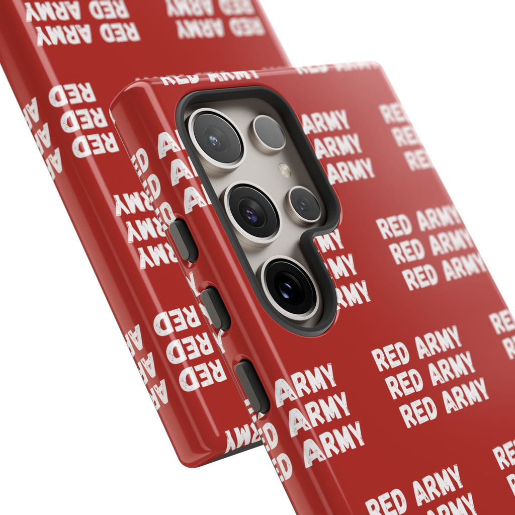 "RED ARMY RED ARMY RED ARMY" Phone Case — Red Pattern Tough Case