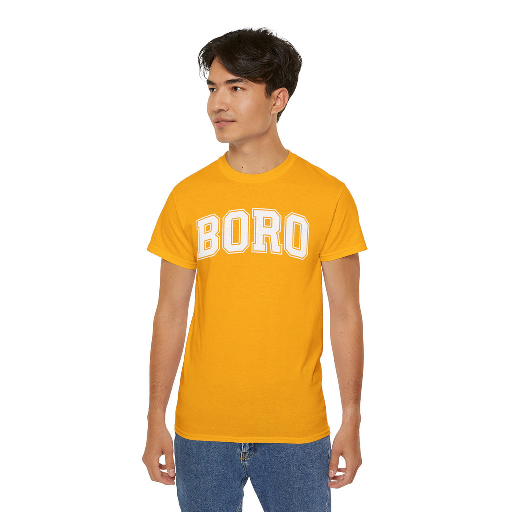 BORO Collegiate Graphic Tee — Classic UNI Lettering T-Shirt