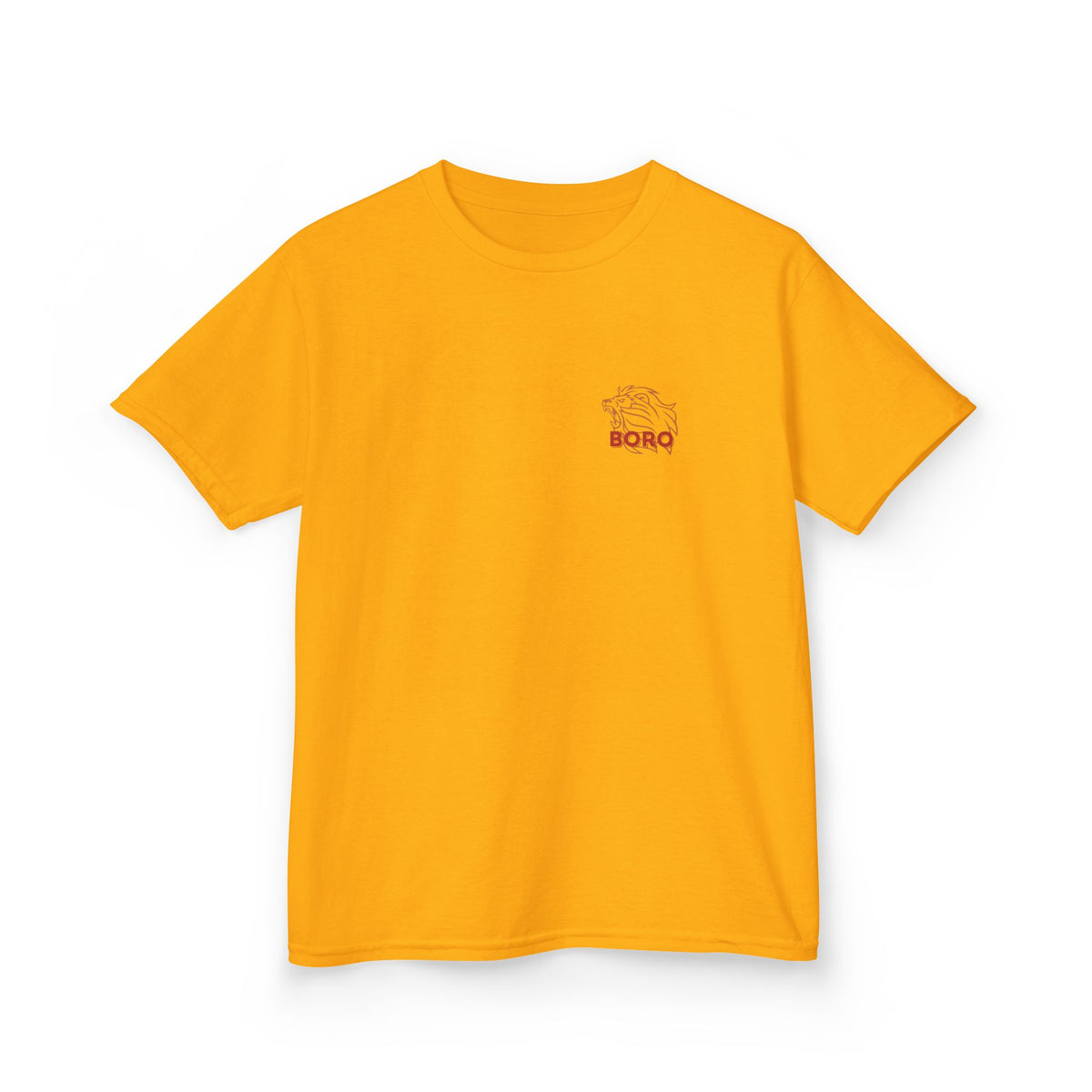 BORO Kids Tee — Cute Red ‘BORO’ Lion Chest Graphic