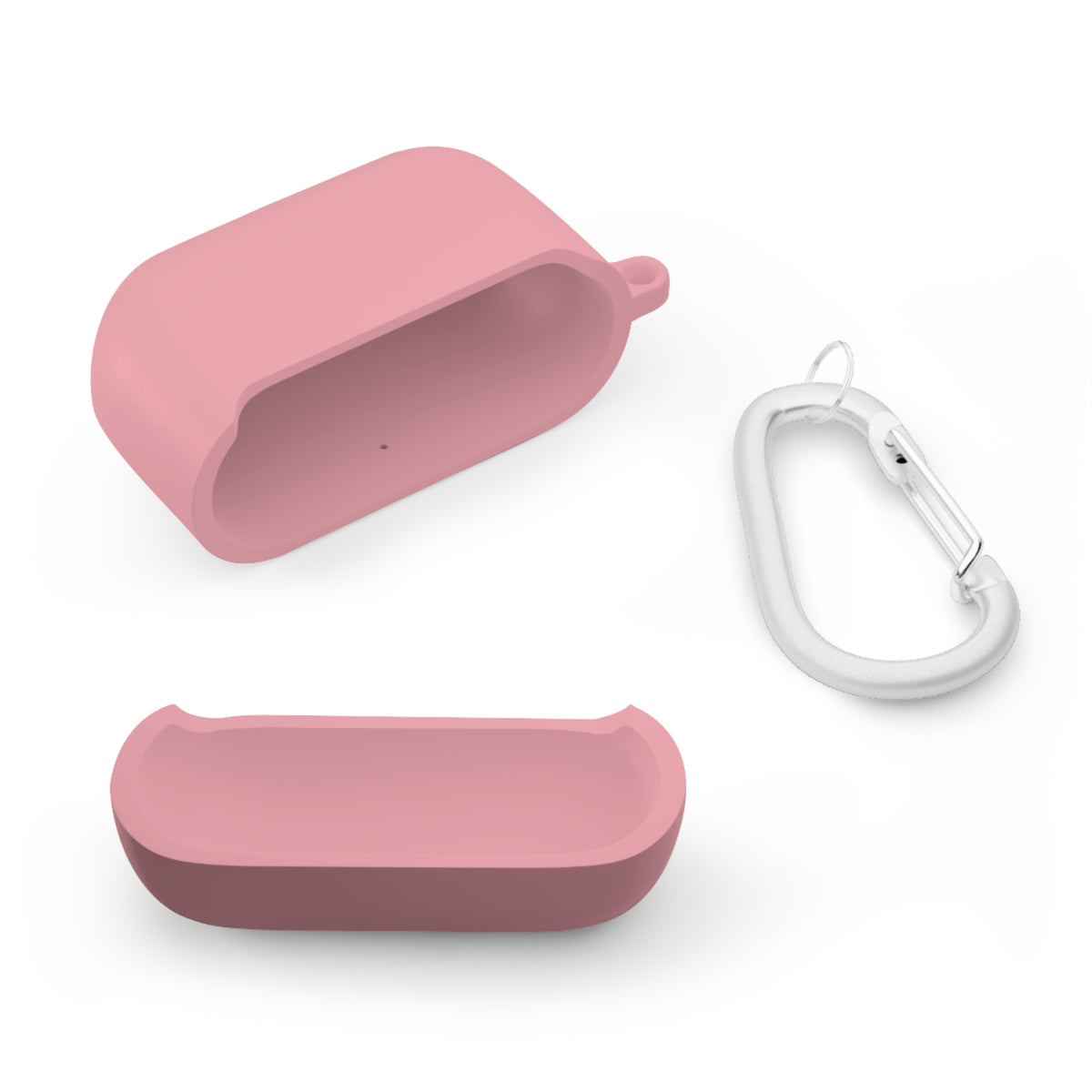 BORO Collegiate AirPods Case Cover — Black Silicone with Carabiner