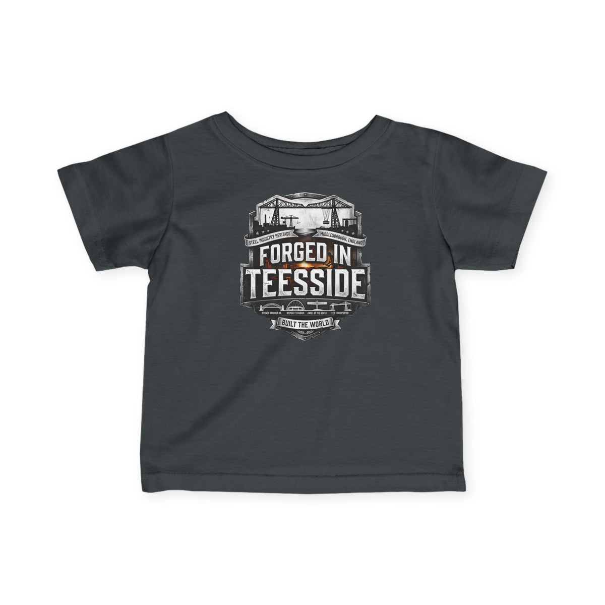 Infant Tee — "Forged in Teesside" Baby T‑Shirt (Newborn to Toddler)