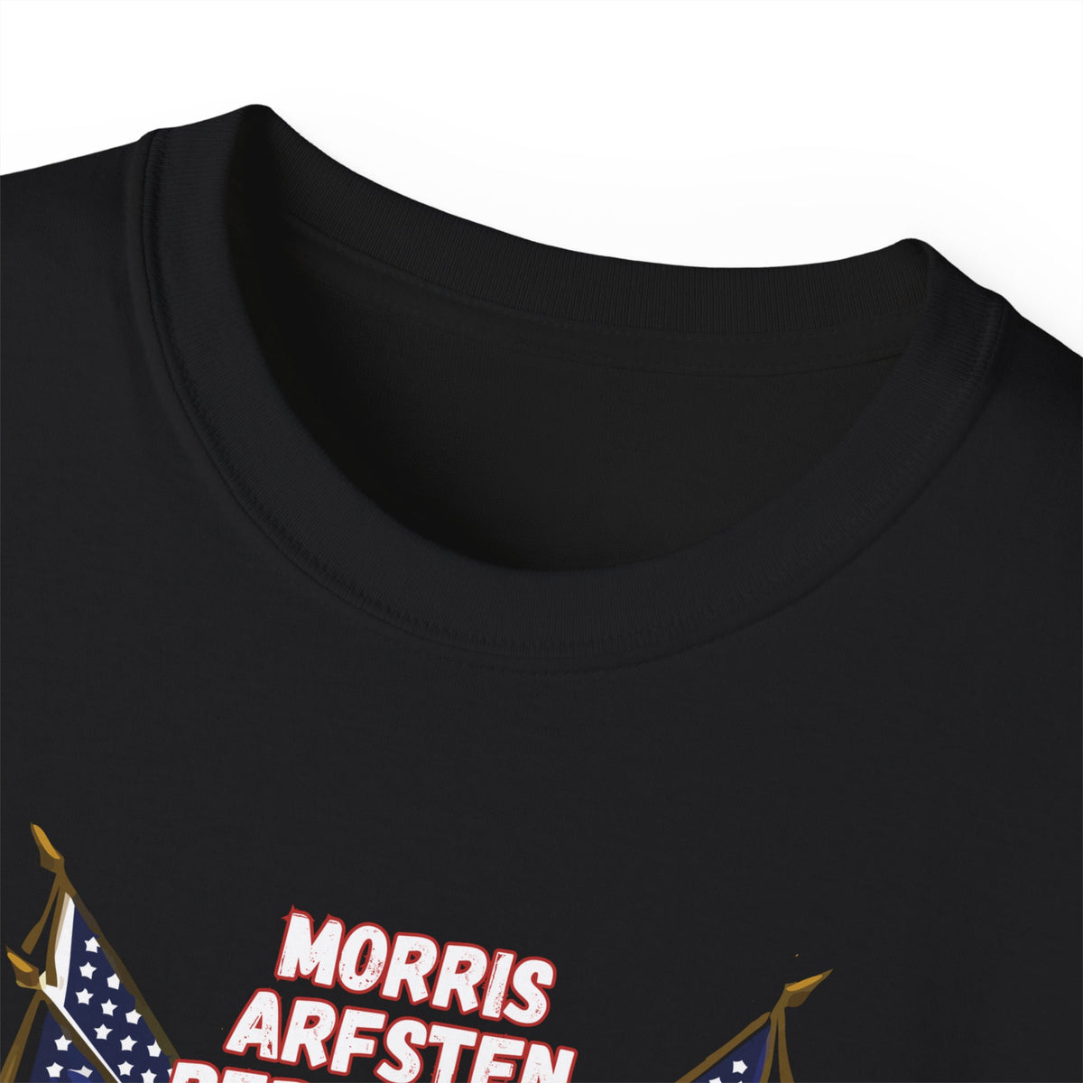 American Flag Graphic Cotton T-Shirt - Morris, Arfsten and Berhalter - Patriotic 'Middlesbros' Tee