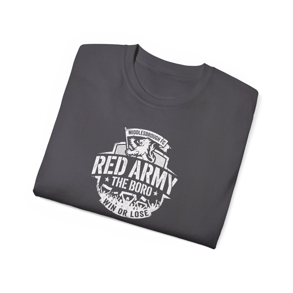 Red Army The Boro "Win or Lose" T-Shirt — Middlesbroughfc Football Fan Tee