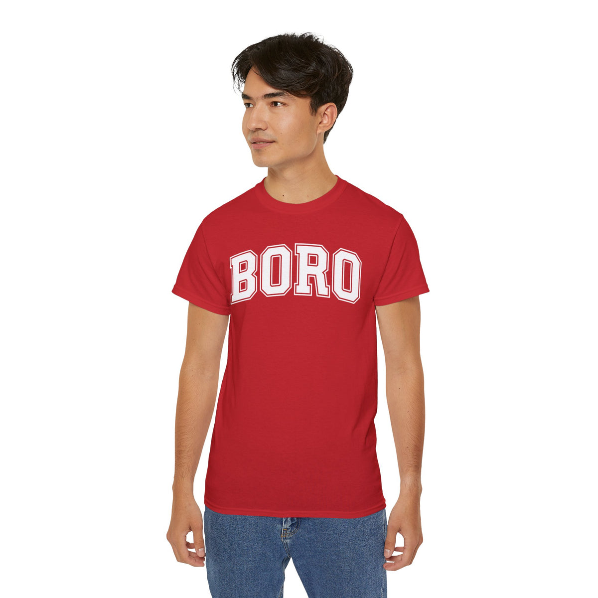 BORO Collegiate Graphic Tee — Classic UNI Lettering T-Shirt