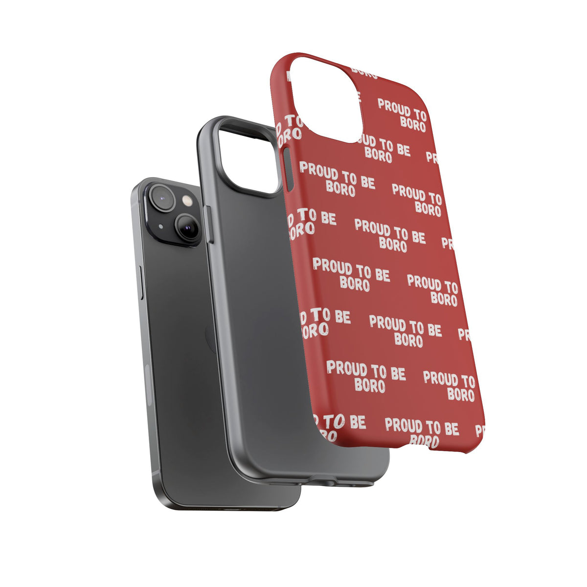 "PROUD TO BE BORO" Phone Case — Red Pattern Tough Case