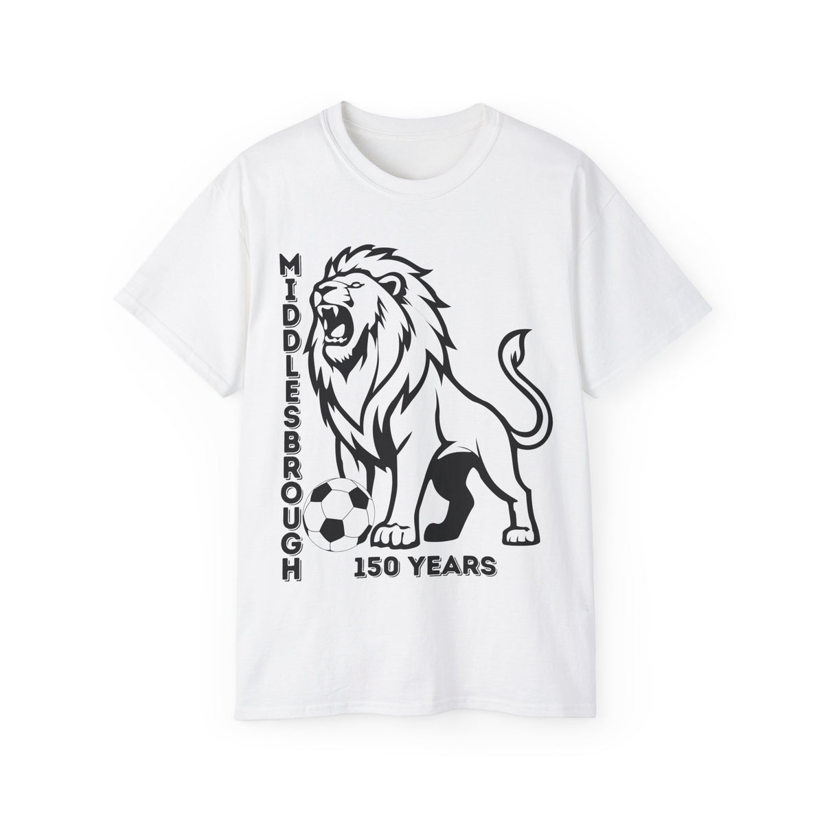Black/Red Middlesbrough 150 Years Lion Football T-Shirt