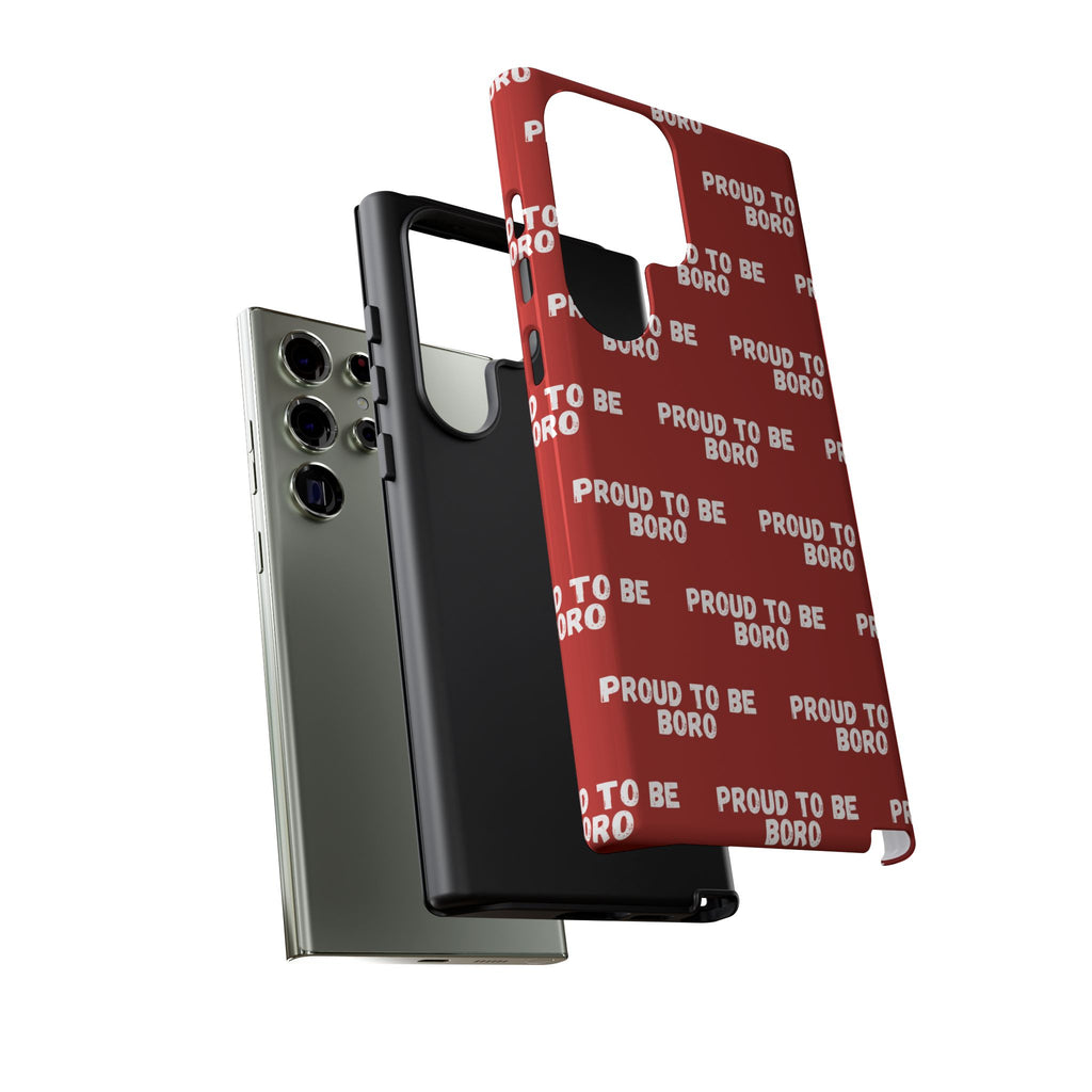 "PROUD TO BE BORO" Phone Case — Red Pattern Tough Case