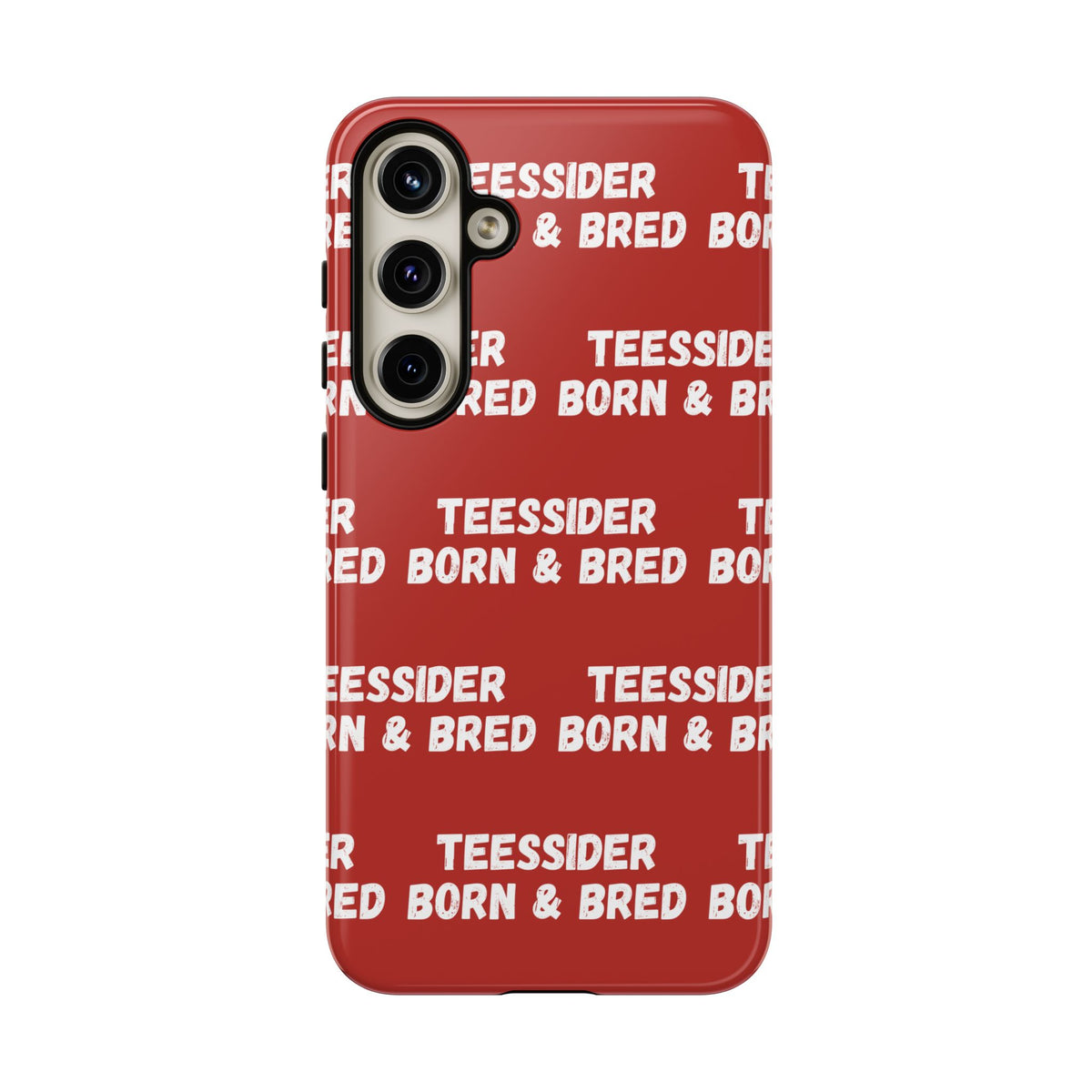 "TEESSIDE BORN & BRED" Phone Case — Red Pattern Tough Case