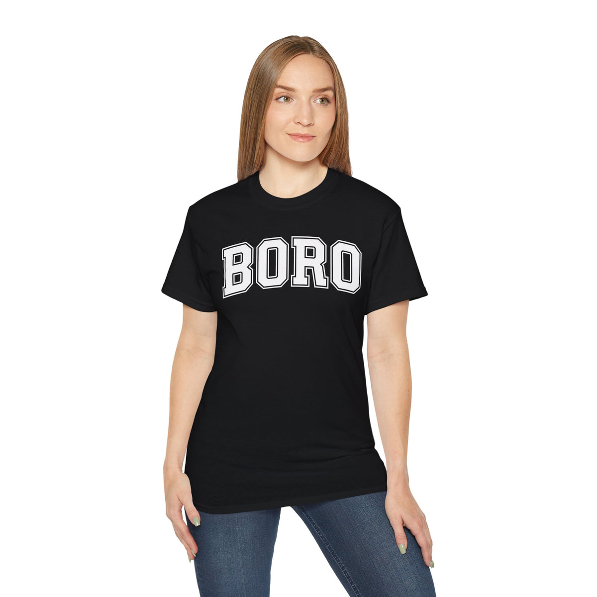 BORO Collegiate Graphic Tee — Classic UNI Lettering T-Shirt