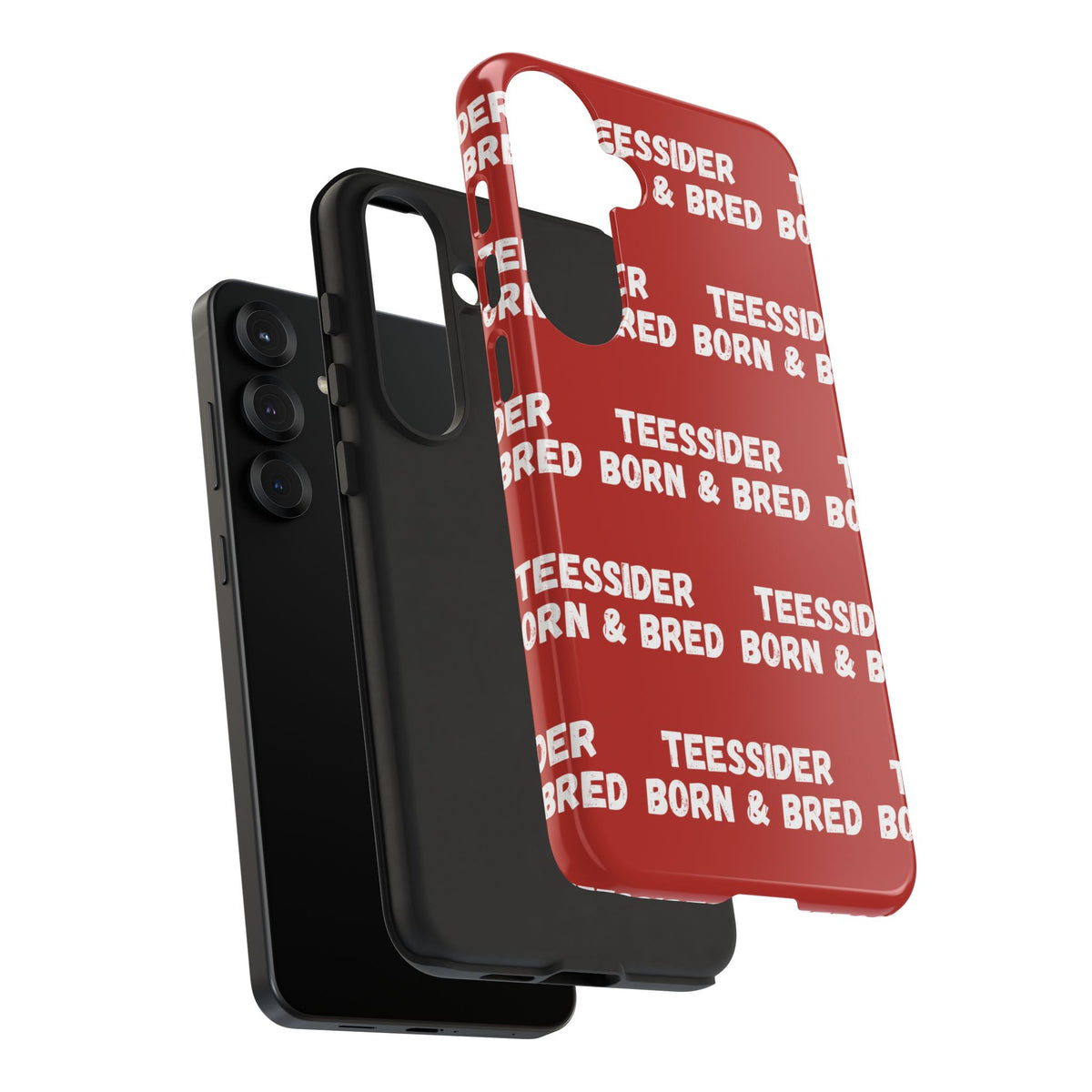 "TEESSIDE BORN & BRED" Phone Case — Red Pattern Tough Case