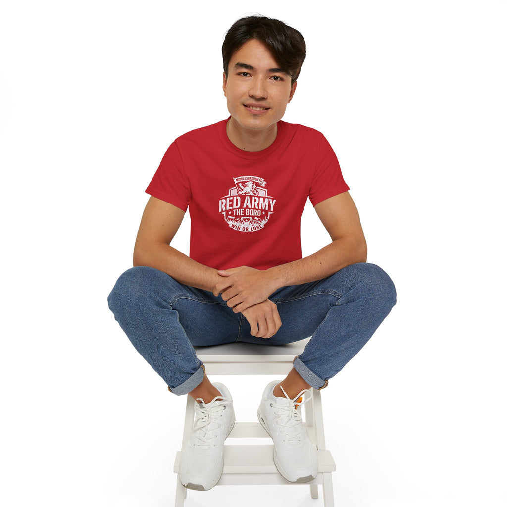 Red Army The Boro "Win or Lose" T-Shirt — Middlesbroughfc Football Fan Tee